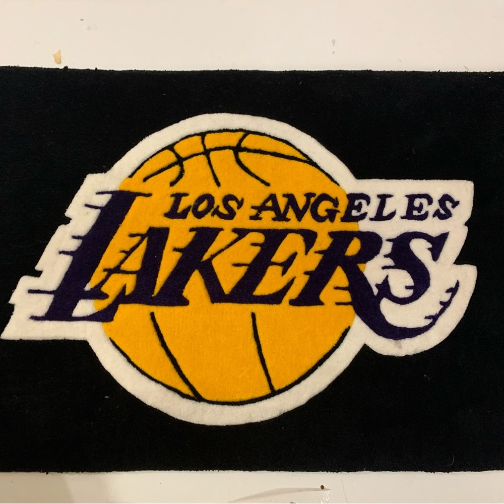 LA Lakers decorative rug custom made 36” by 24”